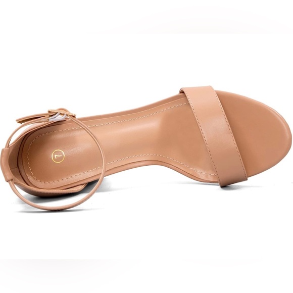 Chunky Block Heels Open Toe Ankle Strap 3.5 Inch Heeled Sandals - Picture 3 of 6